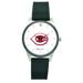 Women's Black Cincinnati Reds Silicone Strap Wristwatch