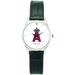 Women's Black Los Angeles Angels Stainless Steel Watch with Leather Band