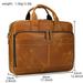 MAHEU Retro Laptop Briefcase Bag Genuine Leather Handbags Casual 15.6 Pad Bag Daily Working Tote Bags Men Male bag for documents