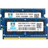 8GB DDR3L-1600 SODIMM 16GB Kit (2x8GB) PC3L-12800S DDR3 1600Mhz 2Rx8 1.35V Dual Rank RAM for Laptop