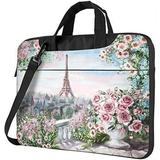 Laptop Shoulder Bag Carrying Case Beautiful Eiffel Tower Paris Print Computer Bags