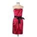 White House Black Market Cocktail Dress: Red Dresses - Women's Size 10