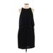 Club Monaco Casual Dress - Sheath High Neck Sleeveless: Black Print Dresses - Women's Size 8