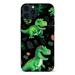 ONETECH Case Clear for iPhone 14 Cute Funny Dinosaur Crocodile Printed Fashionable for Women Girls Shockproof Protective Cover Case