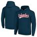 Men's Starter Navy Columbus Blue Jackets Tailsweep Fleece Tri-Blend Pullover Hoodie