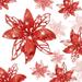 24 Pieces Christmas Glitter Artificial Flowers Christmas Flowers Decorations Wedding Xmas Tree New Year Ornaments (Red)