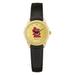 Women's Black St. Louis Cardinals Gold Dial Leather Wristwatch