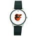 Women's Black Baltimore Orioles Silicone Strap Wristwatch