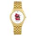 Men's Gold St. Louis Cardinals White Dial Rolled Link Bracelet Wristwatch