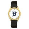 Men's Black Detroit Tigers Leather Wristwatch