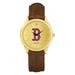 Men's Brown Boston Red Sox Leather Wristwatch