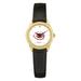 Women's Black Cincinnati Reds White Dial Leather Wristwatch