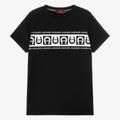 Aigner Teen Boys Black Crew Neck Cotton T-Shirt