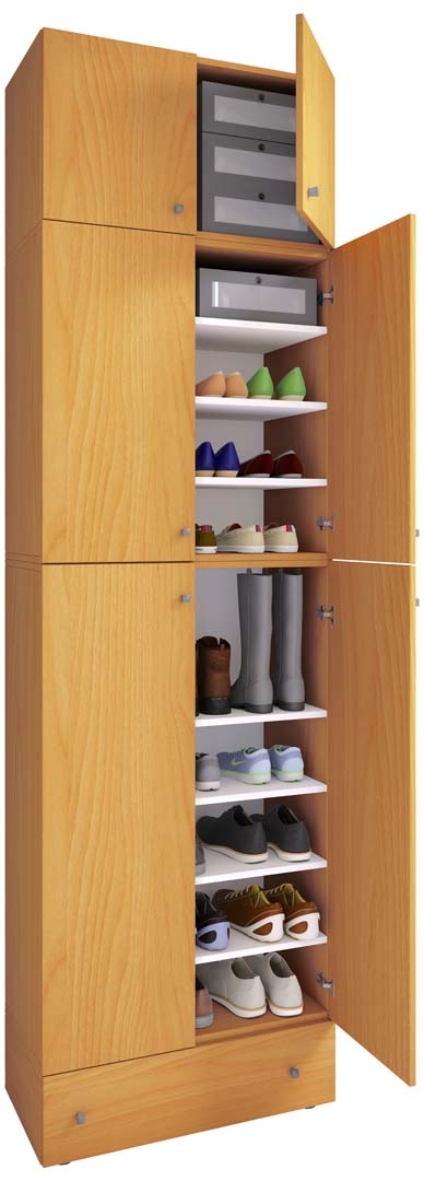 VCM LonaXXL Schuhschrank 6 Türen 1 Schublade Buche dekor. Image