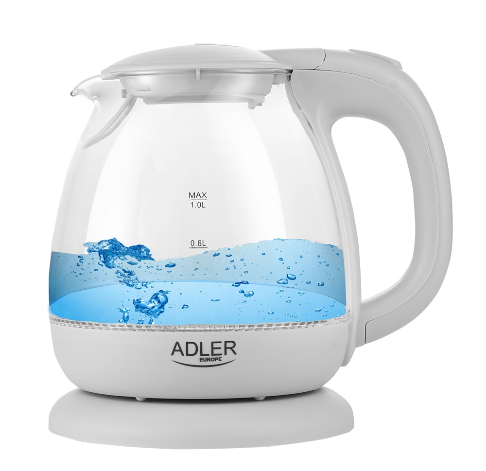 Adler AD 1283G Glas Wasserkocher 1 L 1100 Watt Image