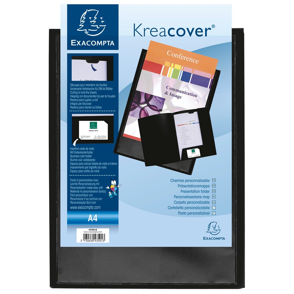 Exacompta Präsentationsmappe aus PP 400µ, für Format DIN A4 - Kreacover Image