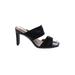 Steve Madden Heels: Black Solid Shoes - Women's Size 7 1/2 - Open Toe