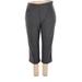 Casual Corner Annex Velour Pants - High Rise Straight Leg Cropped: Gray Activewear - Women's Size 2X