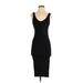 James Perse Casual Dress - Party Scoop Neck Sleeveless: Black Solid Dresses - Women's Size Small