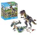 PLAYMOBIL Dinos 71524 T-Rex-Spurensuche, aufregende Suche nach dem Tyrannosaurus Rex, mit Motorrad, Kamera und echten Dino-Knochen, nachhaltiges Spielzeug für Kinder ab 4 Jahren