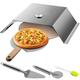 VEVOR Pizzaaufsatz Gasgrill, 3 Stk. Pizzahaube 48x35x17 cm Holzkohlegrill Pizzaofen, 50-300 ℃ Edelstahl Pizzaaufsatz 3 kg Pizzaofen Outdoor Garten Pizzastein Pizzakruste Pizzaschneider, Bürste