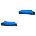 TOYANDONA 2pcs Kid Pool Outdoor Canopy Pool Cover for Kid Toy Pool Sandbox Cover Tarpaulin for Sandpit Cover Canopy Cover for Sandpit Toy Sandlot Toys Snadbox Cover Blue Garden Child Shade