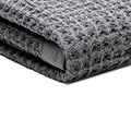 SUTERA Silverthread Waffle Bath Towel - California-Spun Superior Supima Cotton, Quick Drying, Ultra Soft, Lightweight and Absorbent - Grey, Waffle Weave Design - Luxury Bath Towel (Bath)