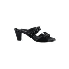 Helle Comfort Mule/Clog: Black Shoes - Women's Size 39