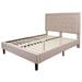 Red Barrel Studio® Fabric Platform Bed Frame w/ Headboard Upholstered/Polyester | 51 H x 66 W x 86 D in | Wayfair B69C36953B284C09BBC1D92409384AFF