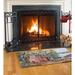 Lark Manor™ Akiera Small Iron Scrollwork Fireplace Screen w/ Two Doors Steel in Black/Gray | 33 H x 44 W x 12 D in | Wayfair