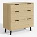 Latitude Run® Sampha 3 - Drawer Manufactured Wood Nightstand Wood in Brown | 32.87 H x 31.49 W x 15.74 D in | Wayfair
