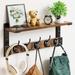 17 Stories Midgie 5 - Hook Wall Mounted Coat Rack in Wood/Metal in Brown | 7.8 H x 17 W x 4.5 D in | Wayfair C952E9DC225843B2B1AFFD63668E2923