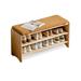 Hokku Designs Kimonie Corduroy Upholstered Storage Bench Wood/Corduroy in Brown/Green | 17.72 H x 34.65 W x 11.81 D in | Wayfair