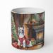 Caroline's Treasures Christmas Tree Scented Tumbler Candle w/ Ceramic Holder Soy in Blue/Green/Red | 3.75 H x 3.25 W x 3.25 D in | Wayfair