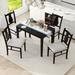 Millwood Pines Bural Rectangular 43.8" L x 27.1" W Dining Set Wood in Black | 29.4 H x 27.1 W x 43.8 D in | Wayfair