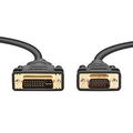 PremiumCord DVI-VGA Verbindungskabel - 1m, DVI-I (24+5) - VGA (15 Polig), Stecker auf Stecker, Kabel für PC (Analog)/ DVI-I Geräten, Farbe schwarz