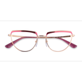 Female s geometric Pink Rose Gold Metal Prescription eyeglasses - Eyebuydirect s Vogue Eyewear VO4230