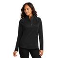 Port Authority LK870 Women's C-FREE Cypress 1/4-Zip in Deep Black size 3XL | Polyester Blend