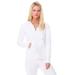 Bella + Canvas BC7207 Women's Stretch French Terry Lounge Jacket in White size Large 7207