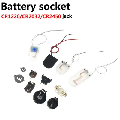 50/20/10/5pcs CR2032 CR1220 CR2450 Button Coin Cell Battery Socket Holder Case Cover with ON-OFF