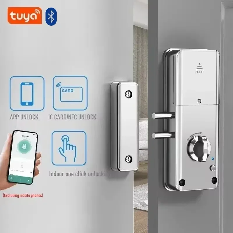 Tuya BLE Smart Lock APP IC Karte Entsperren Unsichtbare Türschloss Intelligente Elektronische RFID Schloss Indoor Holz Tür Einbrecher Türschlösser Image