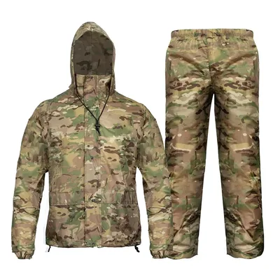 Camouflage Folding Raincoat Set Portable Travel Rain Suit Military Poncho Waterproof Goods for Fishing Motorcycle Storm Jacket