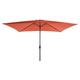 Parasol rectangle 2x3M mat aluminium et toile orange brûlée