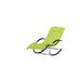 Moda Sunshine U Shape Base Rocking Lounge Chair Single with Pillow-Beige