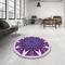 Ahgly Company Machine Washable Transitional Mauve Purple Area Rugs