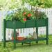 LUE BONA Plastic Raised Garden Bed with Legs Elevated Planter Box for Backyard, Patio, or Balcony - 46.5"L x 17.7"W x 28.7"H