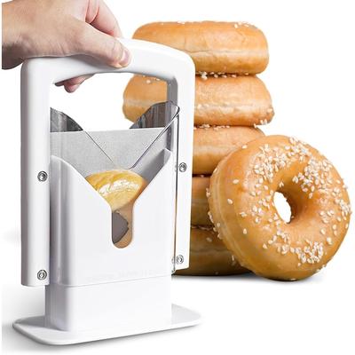 Cheer Collection Stainless Steel Guillotine Bagel Slicer