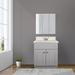 Design House 597534 Brookings Shaker 2-Door Bathroom Vanity with Cultured Marble 4 inch Centerset White on White Top