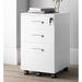 Lazio 26 Inch File Cabinet With Lock - Filing Cabinet For Home And Office - 3 Drawer File Cabinet With Wheels For A4 Sized Letters/Documents Legal Sized Documents Hanging File Folders - White/White