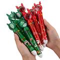 Pnellth 4/8Pcs Ballpoint Pen Retractable Multi-purpose Smooth Writing Stationery 10 Color Christmas Elk Push Type Pen for Children